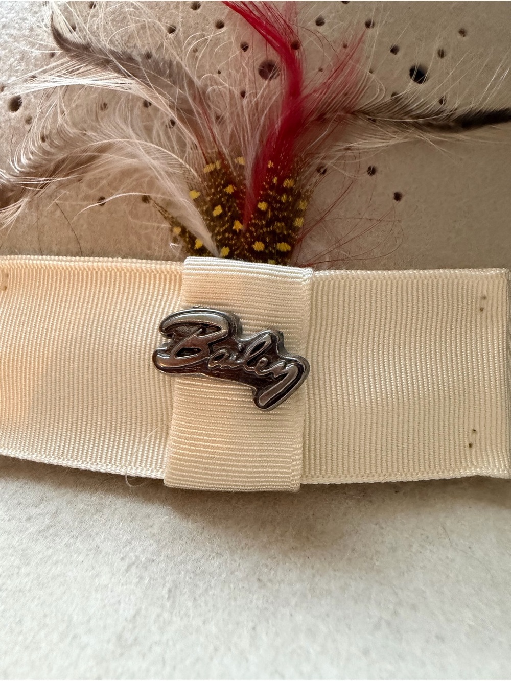 Bailey of Hollywood cream-colored wool felt dress hat - Picture 7 of 11